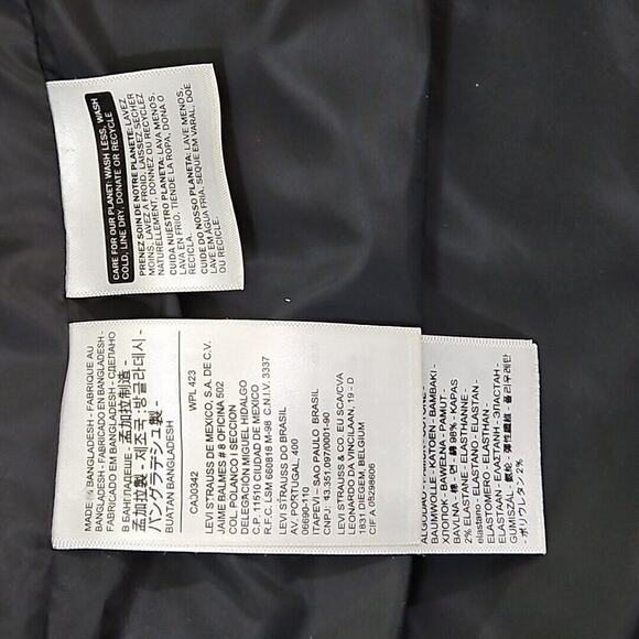 Levi's Men's Size XXXL (3XL) Lightweight Lined Bomber Jacket Black Rain Jacket - Picture 15 of 16